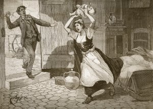Uma mãe mata seu próprio filho, de &39;Le Petit Parisien&39;, 6 de setembro de 1891